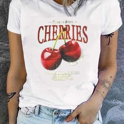 T-shirt stampata da donna - 58001-6