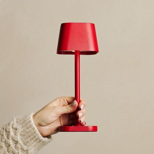 Ava Berry Red - Rechargeable Table Lamp | Stylish, Cordless Lamp & Dimmable