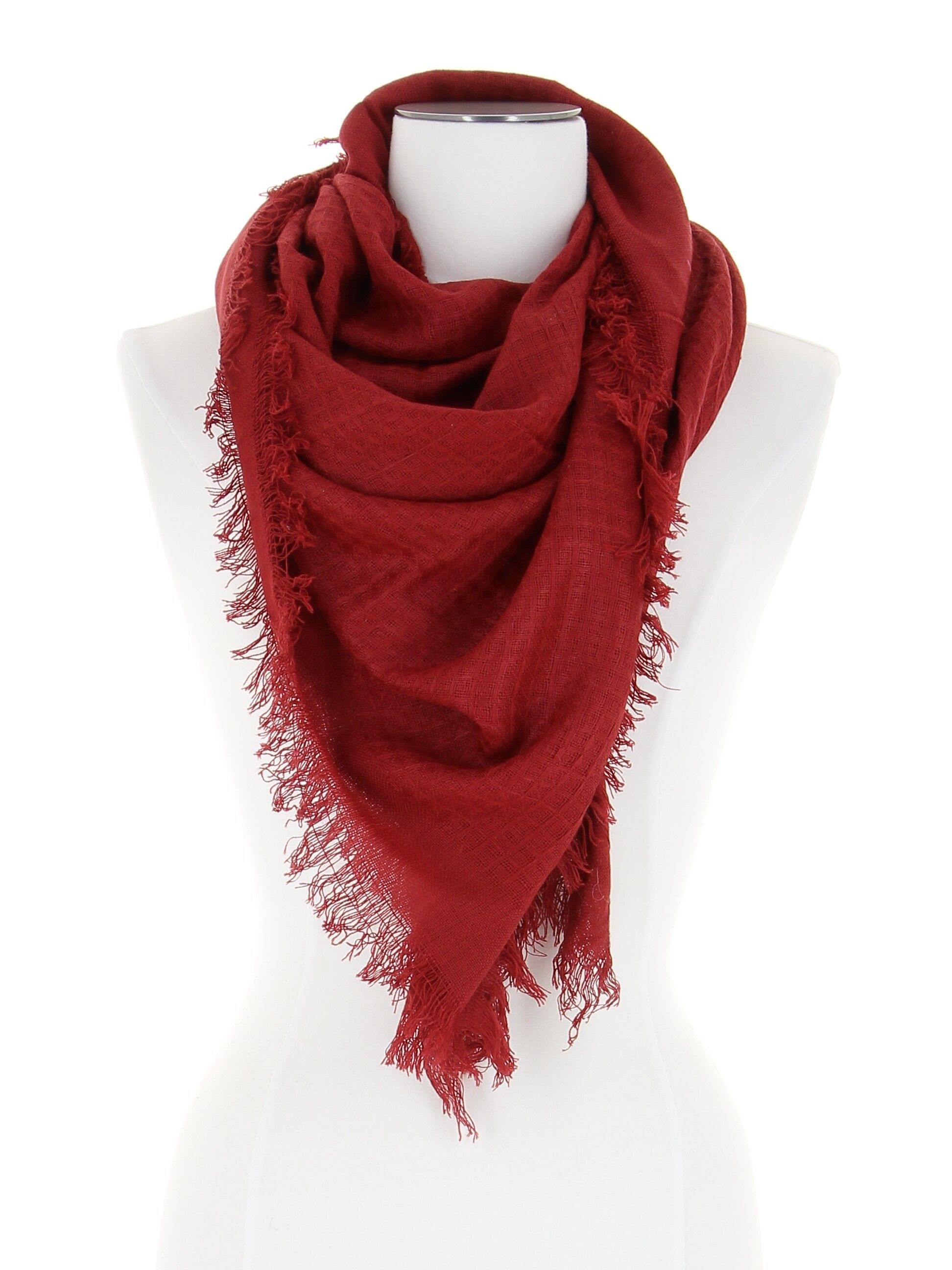 Sciarpa 100% Viscosa - rosso - (244x244cm) - CARRE OKUSAI