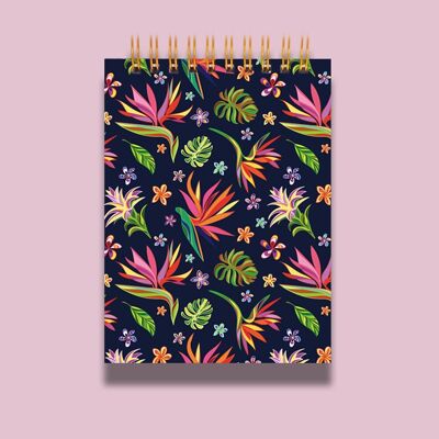 Libreta de bolsillo con estampado floral