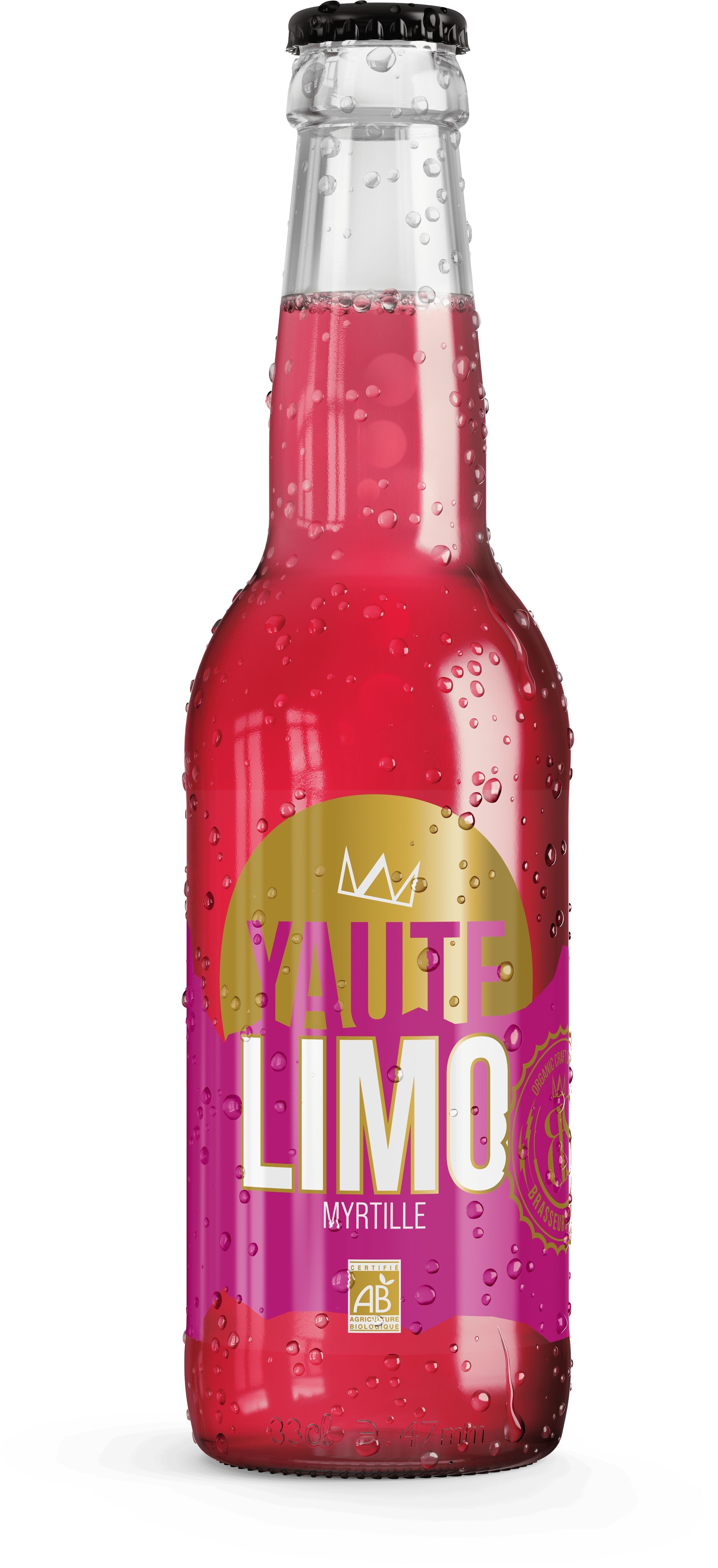 Limonata biologica al mirtillo - Bottiglia da 33 cl