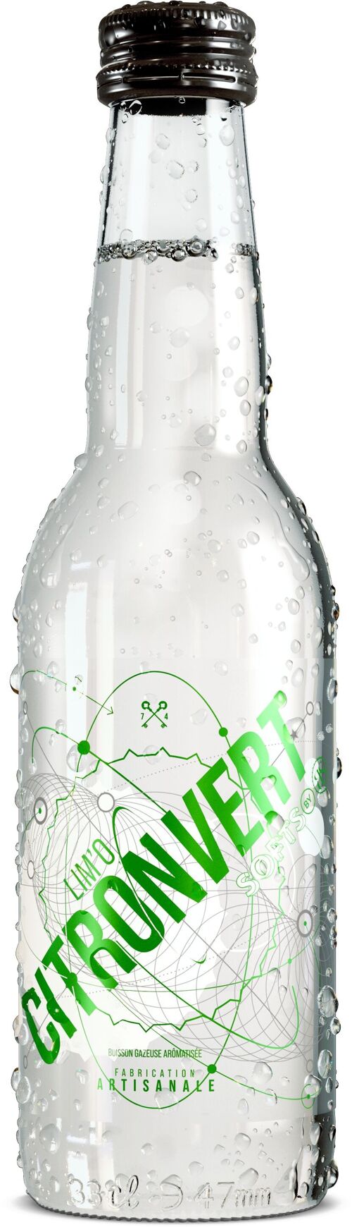 Limonade artisanale Bio au Citron Vert - Bouteille 33cl