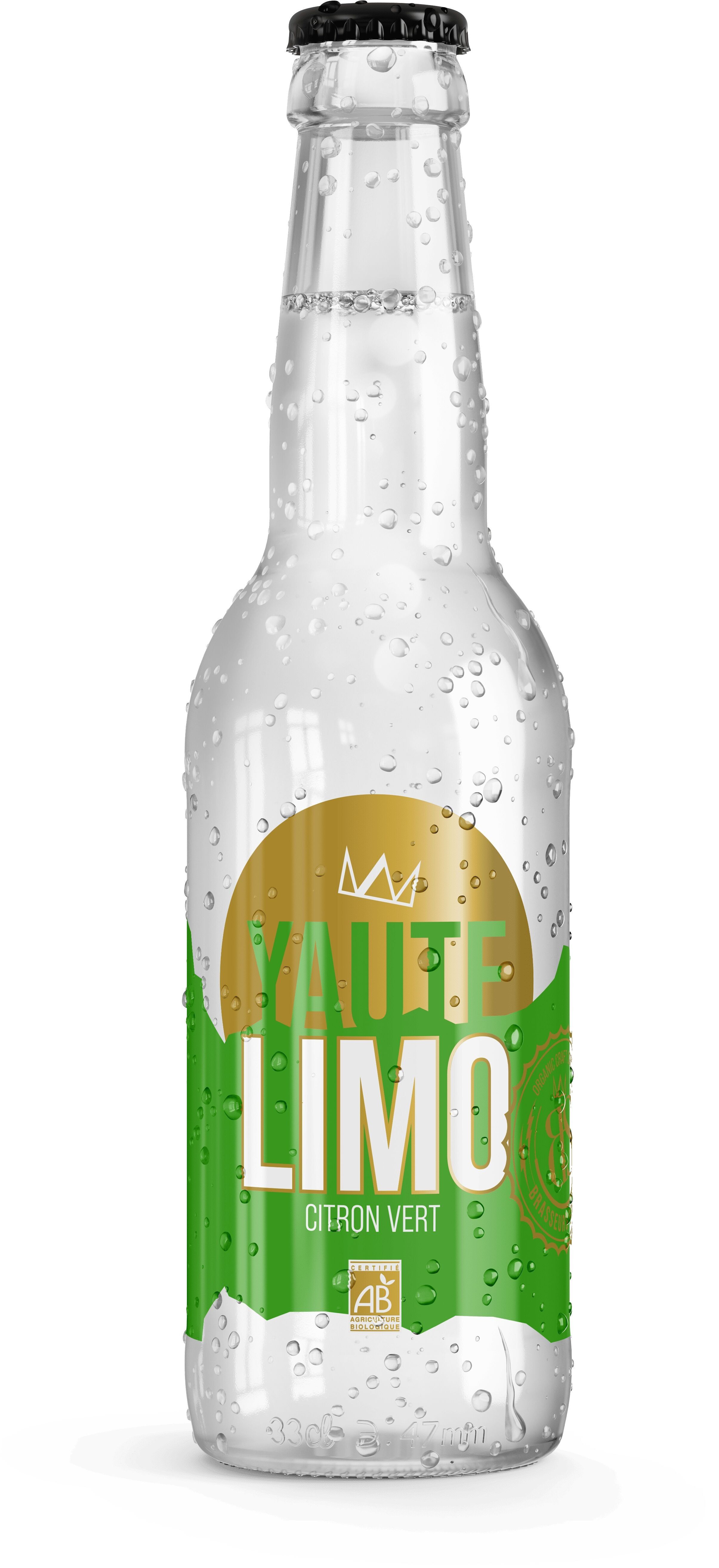 Limonada casera ecológica de lima - botella de 33 cl