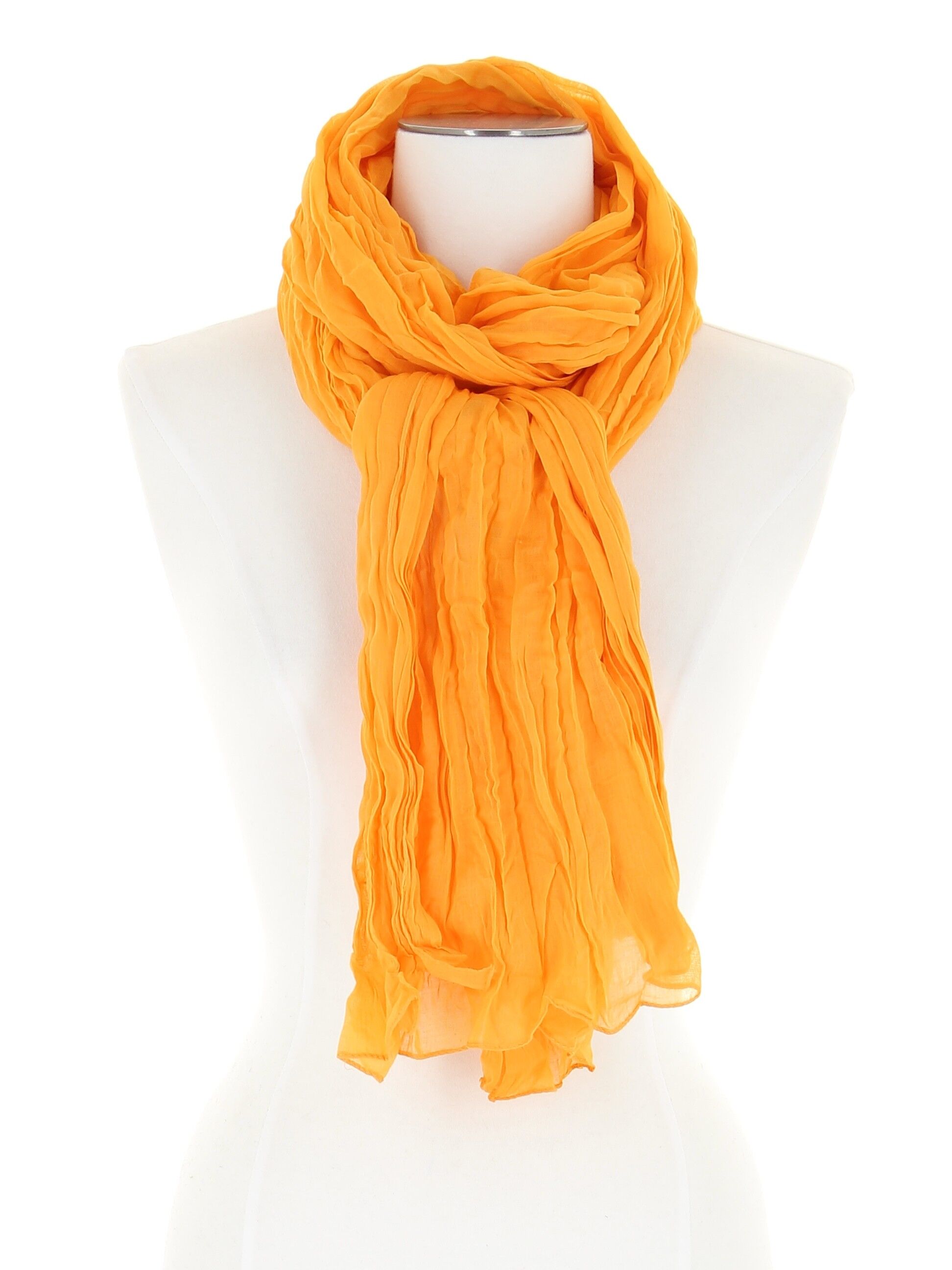 Foulard Echarpe 100% Coton - orange - (195x100cm) - CHECHE FARNIENTE