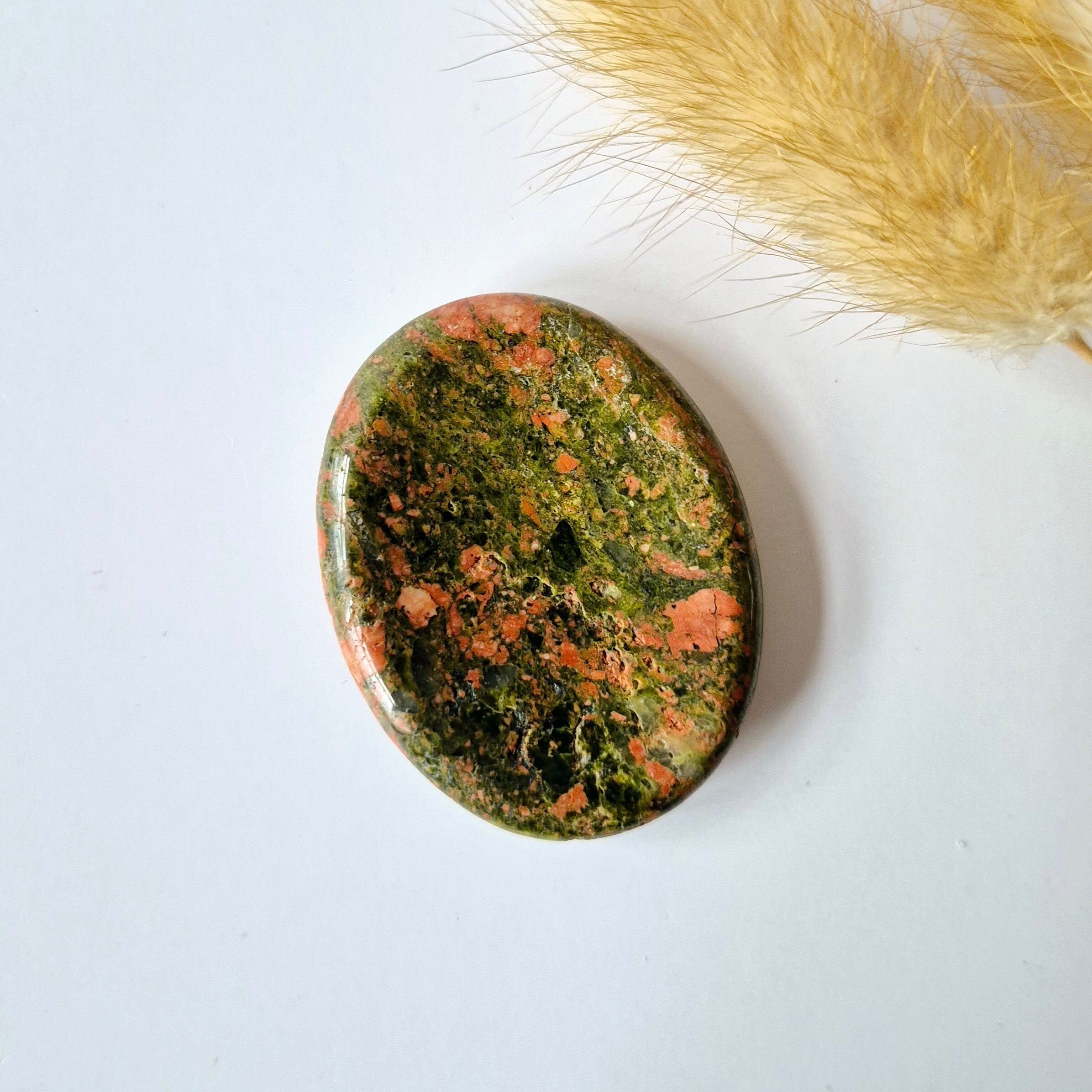 Edelstein Unakit Daumenstein / Handschmeichler Taschenstein Sorgenstein