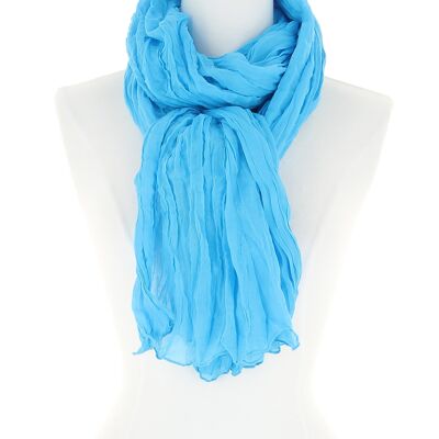 Sciarpa 100% Cotone - celeste - (195x100cm) - CHECHE FARNIENTE