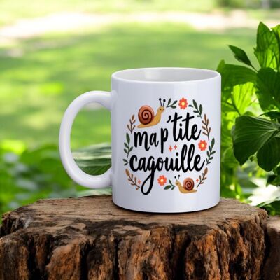 Mug, "Ma p'tite cagouille" (Flower)