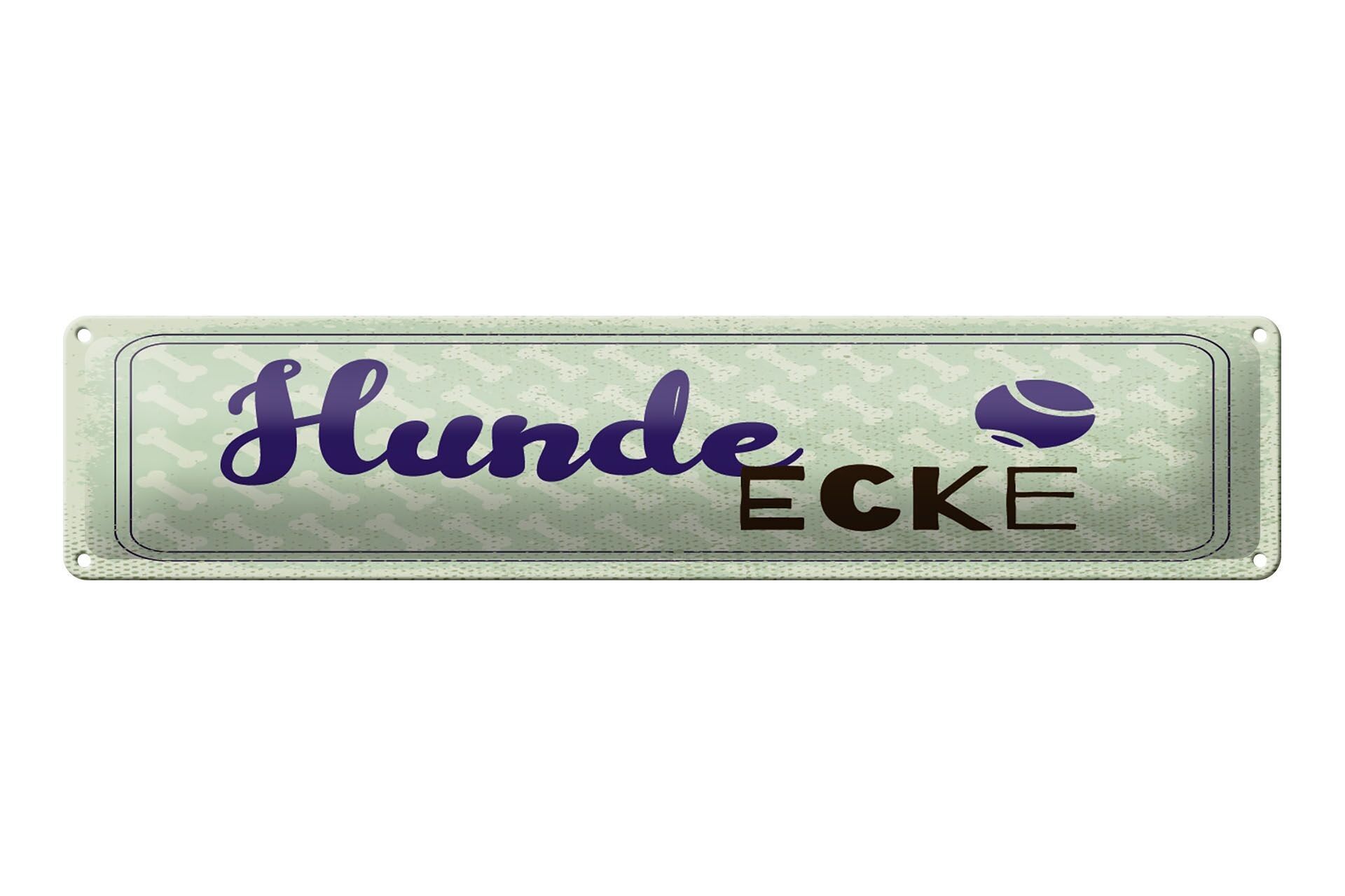 Targa in metallo avviso 46x10 cm angolo cani