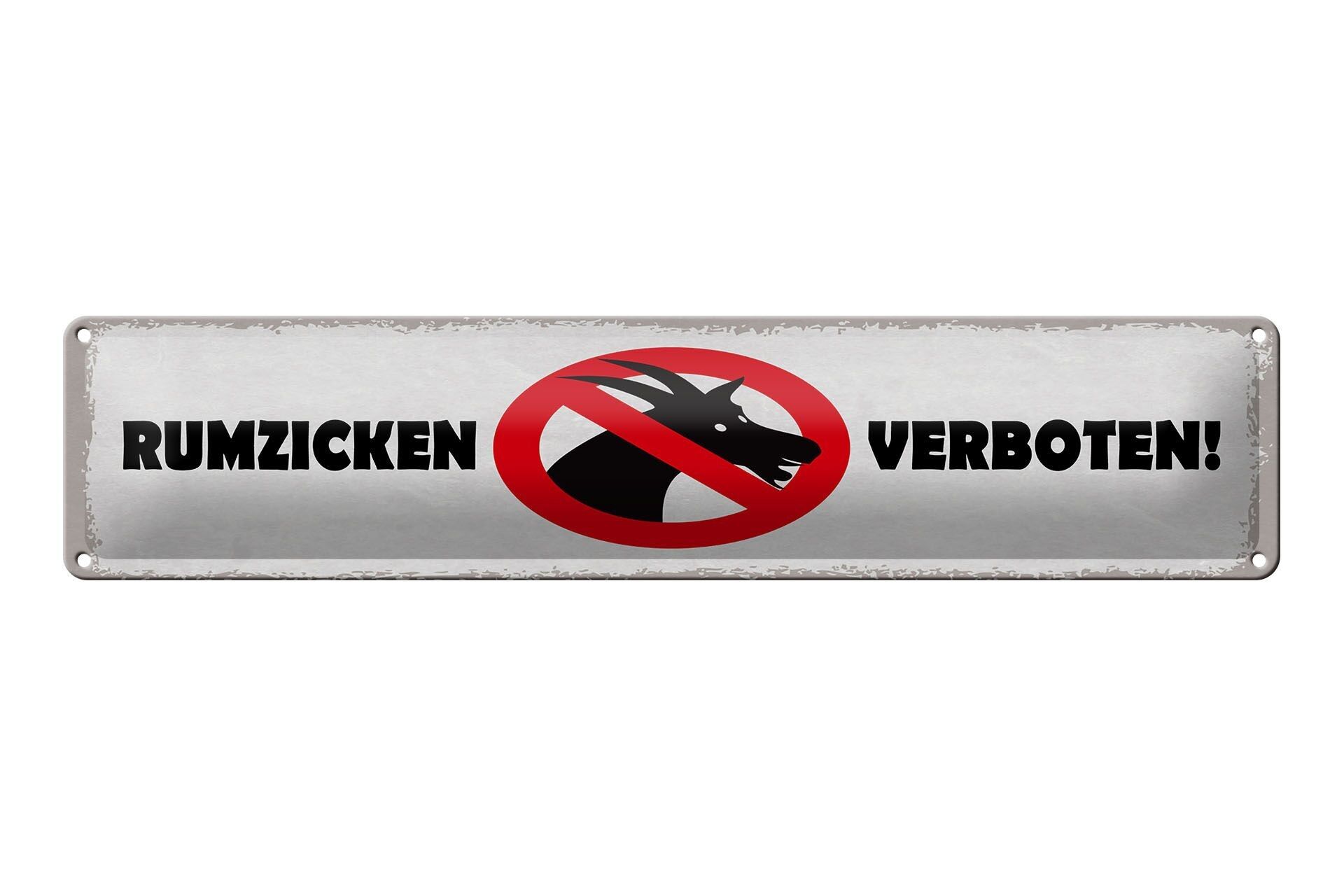 Targa in metallo nota 46x10 cm Cartello "Divieto di lamentarsi".