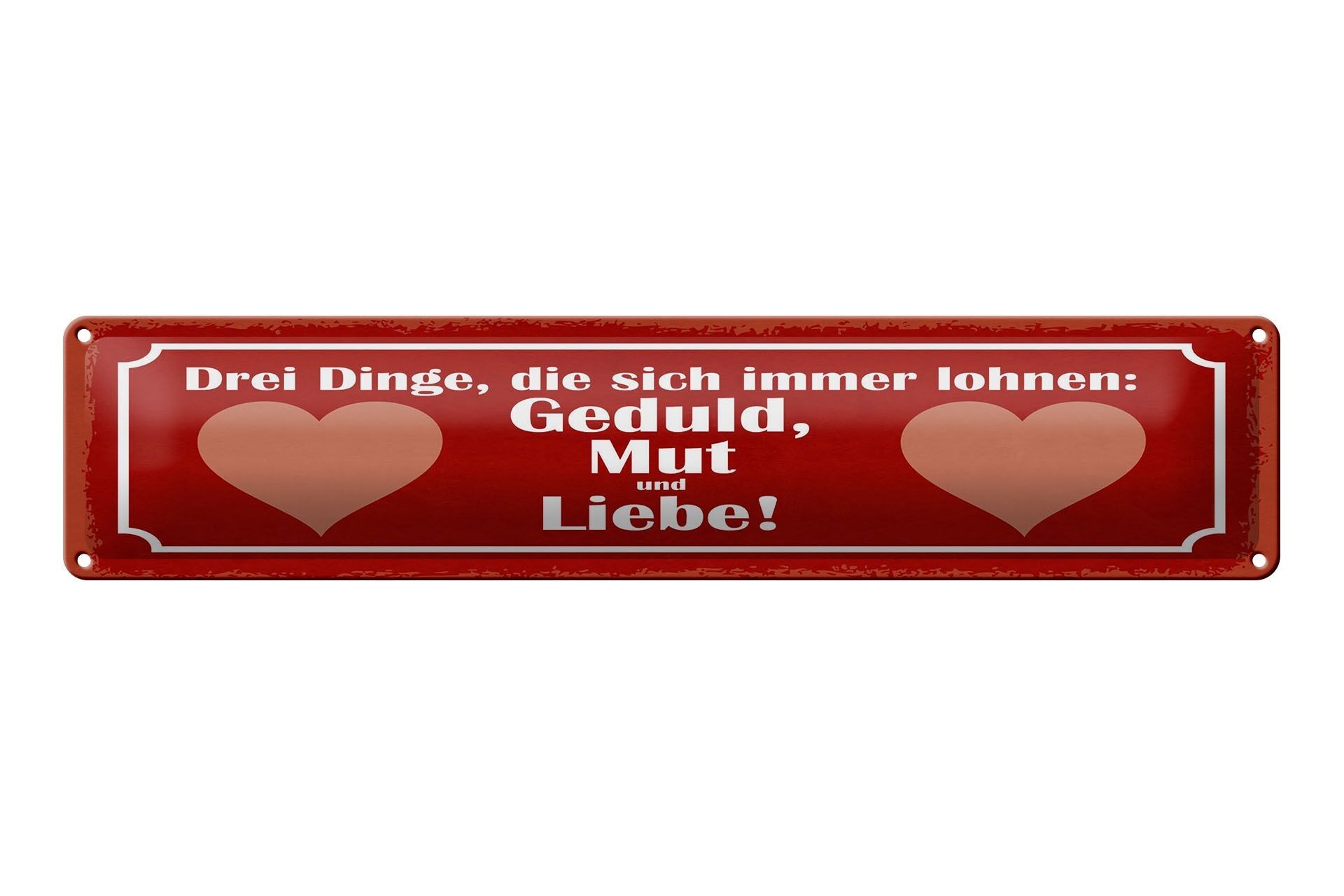 Targa in metallo con scritta 46x10 cm Tre cose che vale sempre la pena firmare