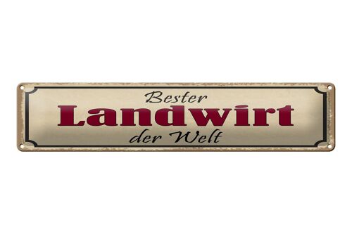 Blechschild Spruch 46x10 cm Bester Landwirt der Welt Schild