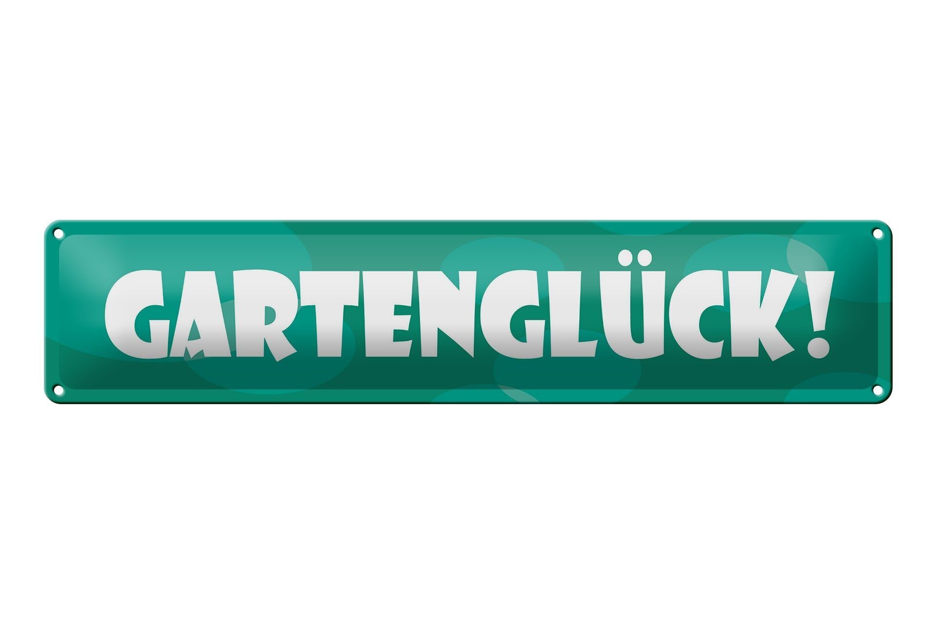 Targa in metallo nota 46x10 cm Targa da giardino felicità turchese