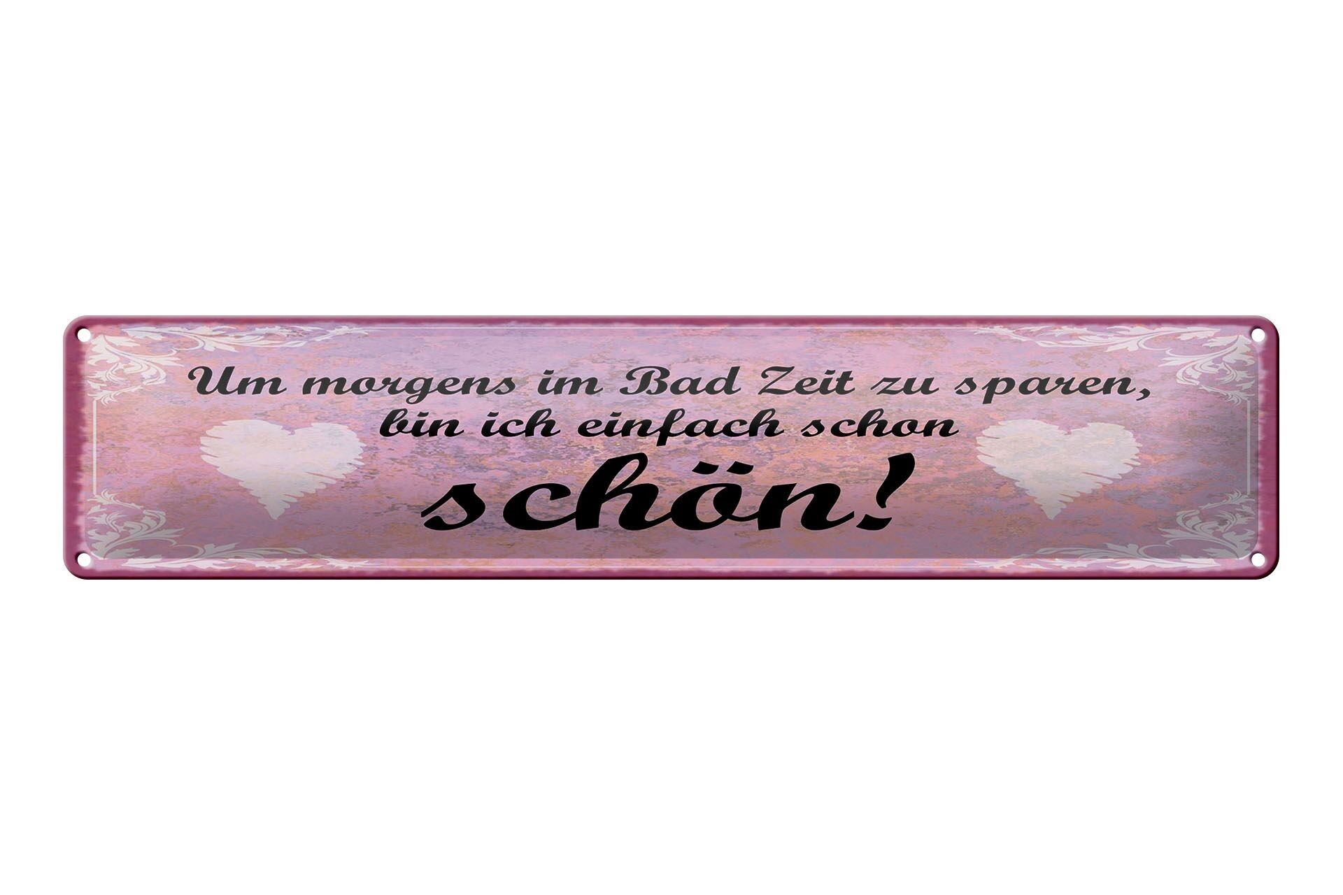 Targa in metallo con scritta 46x10 cm per risparmiare tempo, sono semplicemente bellissima