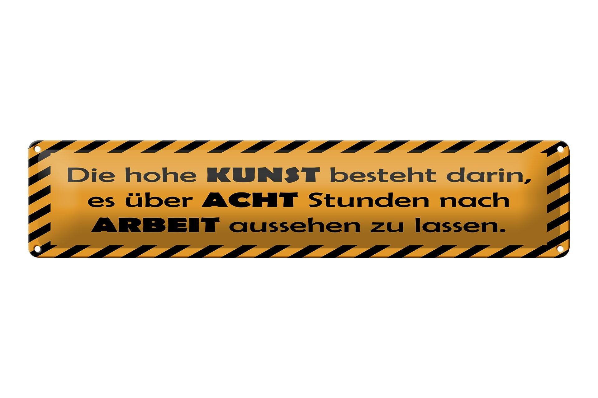 Targa in latta con scritta 46x10 cm per far sembrare un lavoro oltre 8 ore