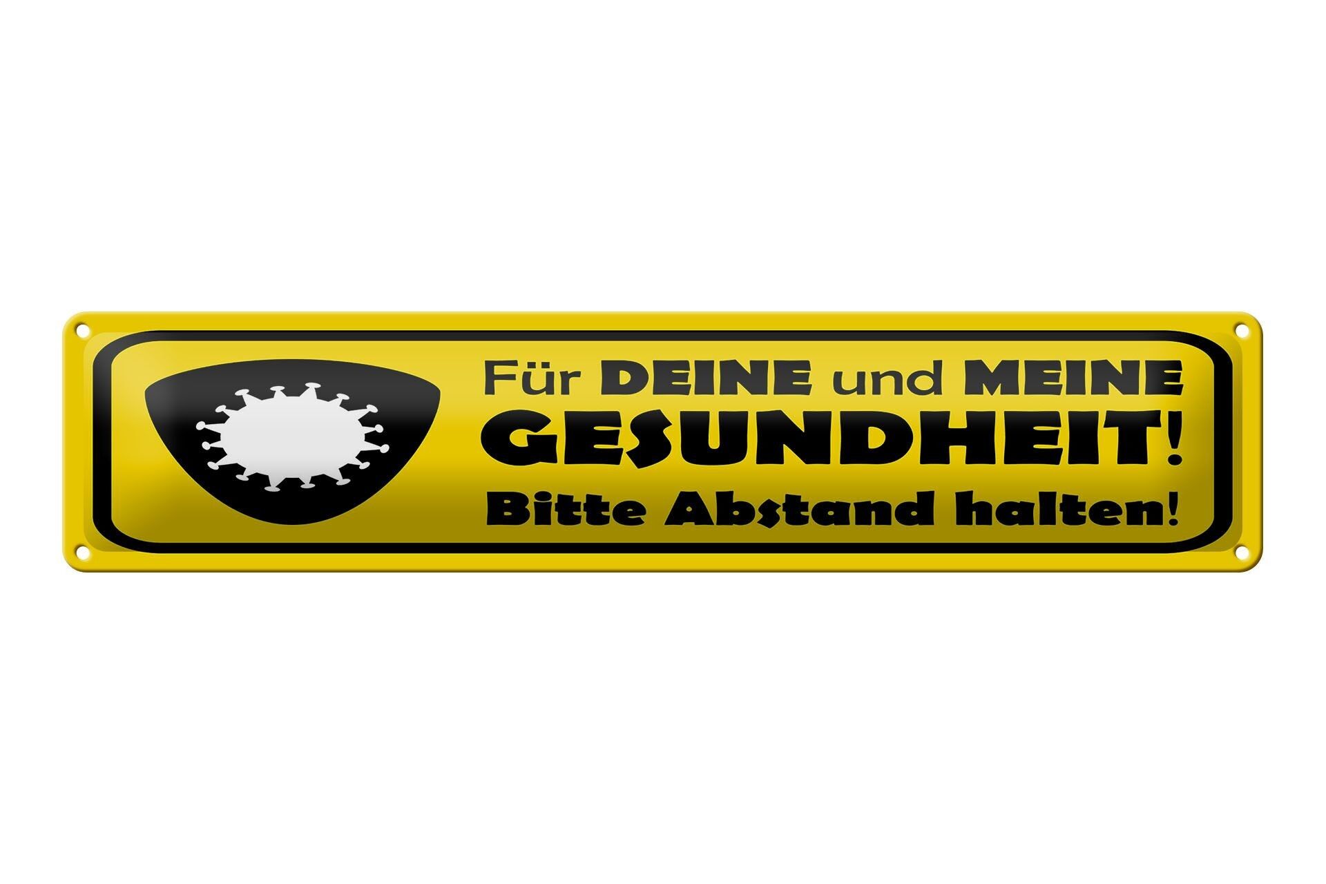 Targa in metallo nota 46x10 cm Per la tua e la mia salute Corona