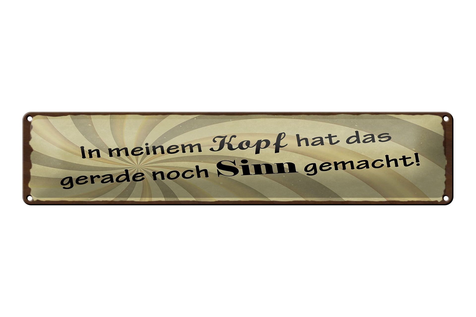 Targa in metallo con scritta 46x10 cm Nella mia testa aveva semplicemente senso