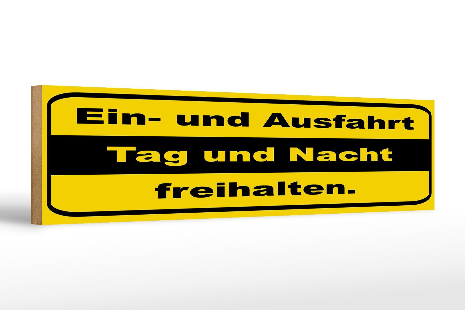 Letrero de madera nota 46x10cm salida día noche mantener clara decoración