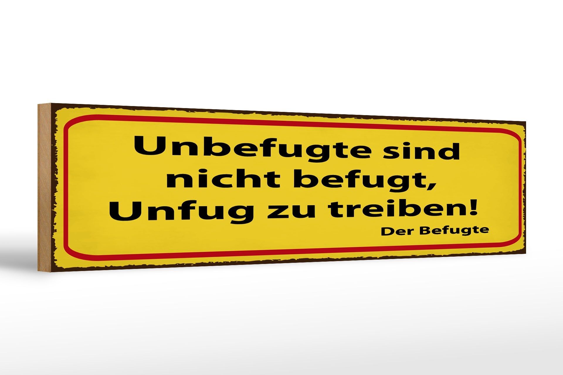 Letrero de madera que dice 46x10 cm Letrero no autorizado no autorizado