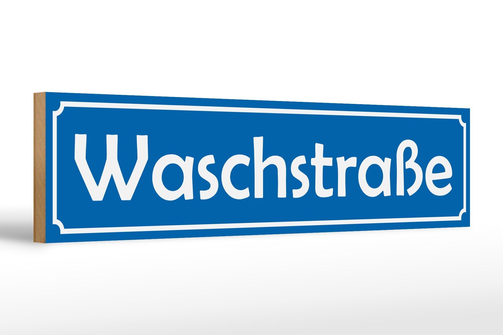 Cartello in legno con scritta "Cartello autolavaggio" 46x10 cm