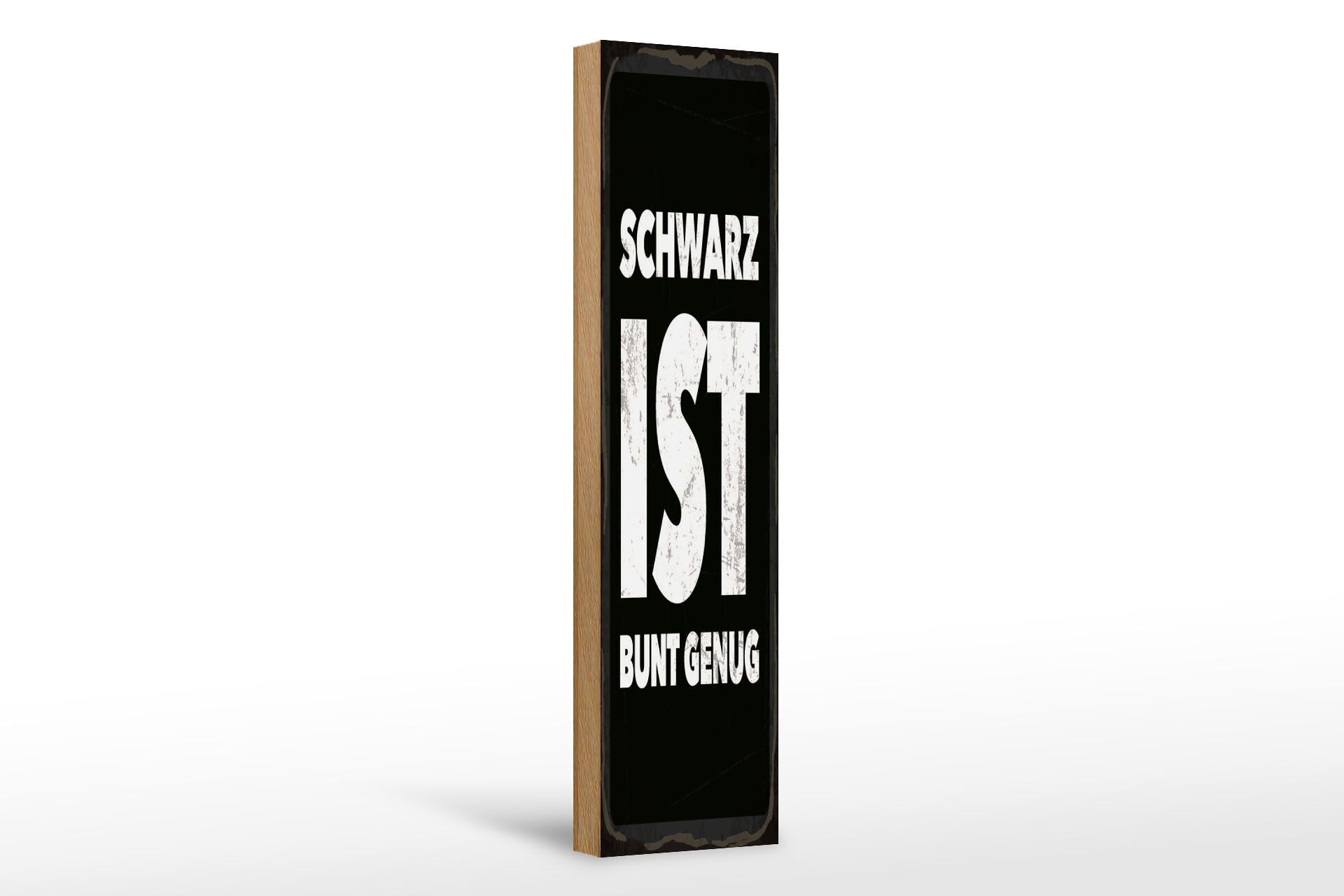 Cartello in legno con scritta 46x10 cm Il nero è un cartello abbastanza colorato