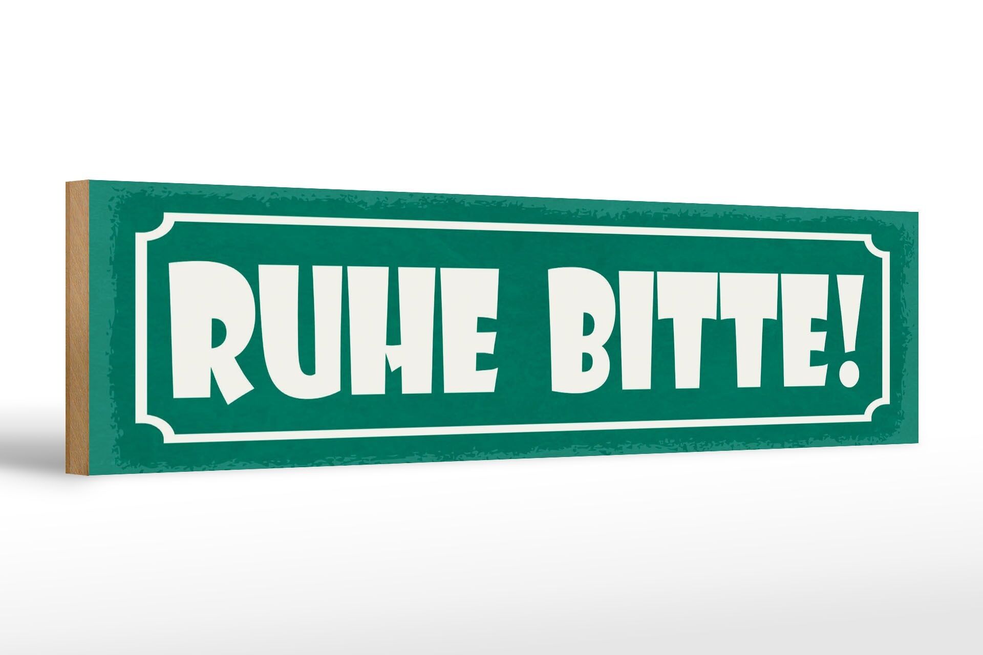 Cartello in legno con scritta 46x10 cm tranquillo, si prega di firmare