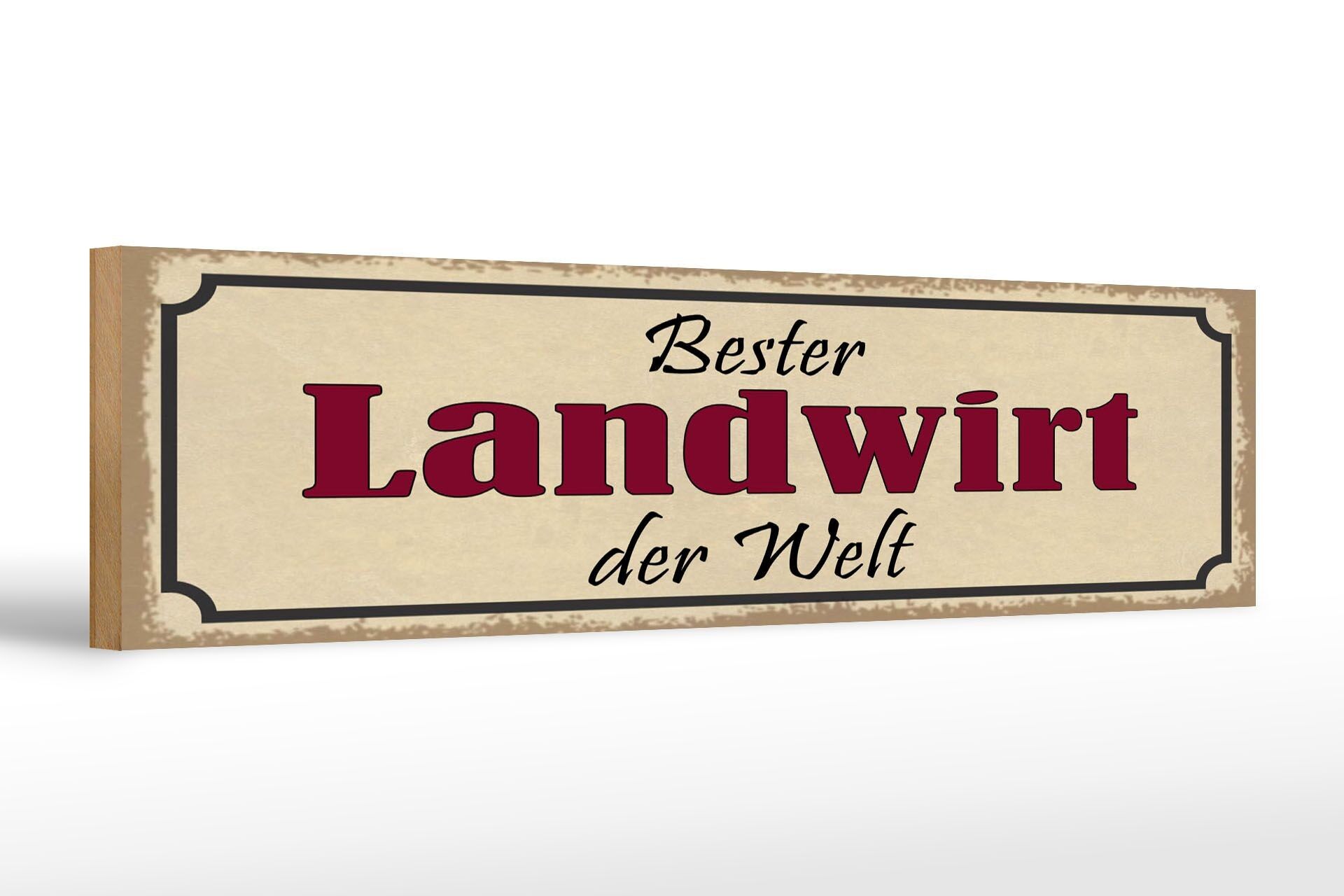 Cartello in legno con scritta "Best Farmer in the World" 46x10 cm