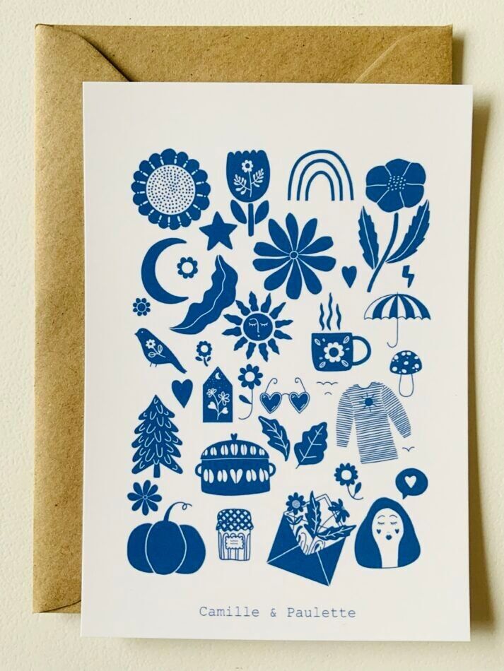 Carta della felicità blu