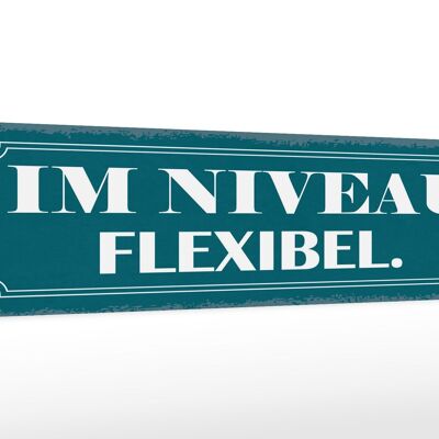 Letrero de madera con texto 46x10 cm Señal de nivel flexible