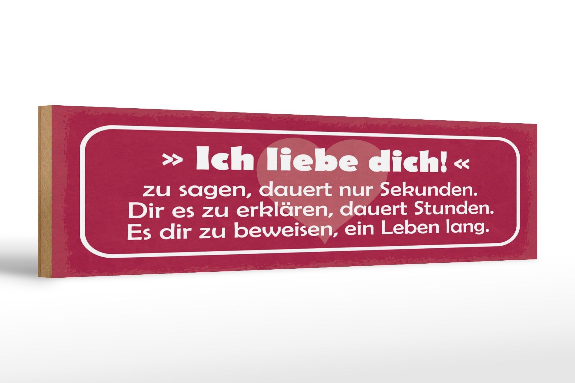 Cartello in legno con scritta 46x10 cm Dire ti amo richiede solo pochi secondi