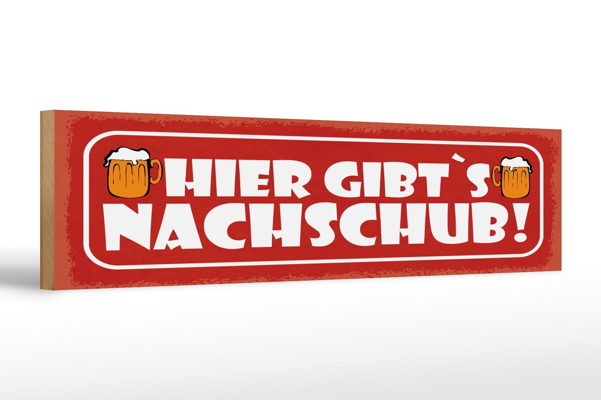 Cartello in legno nota 46x10 cm Qui puoi trovare i materiali di consumo per il cartello del boccale di birra