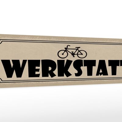 Cartello segnaletico in legno 46x10 cm Cartello officina biciclette
