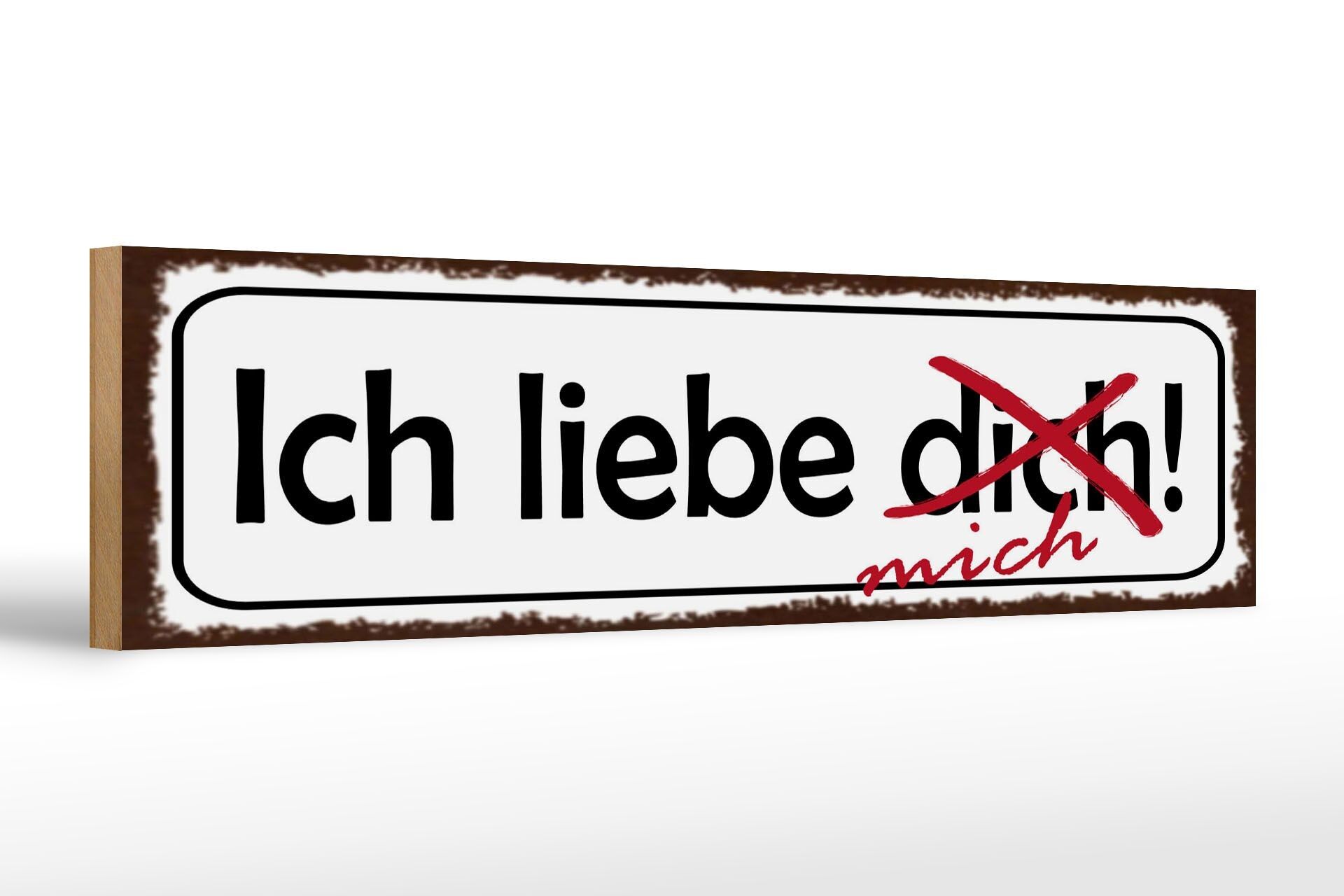 Cartello in legno con scritta 46x10 cm Ti amo, cartello decorativo dipinto mi ha dipinto