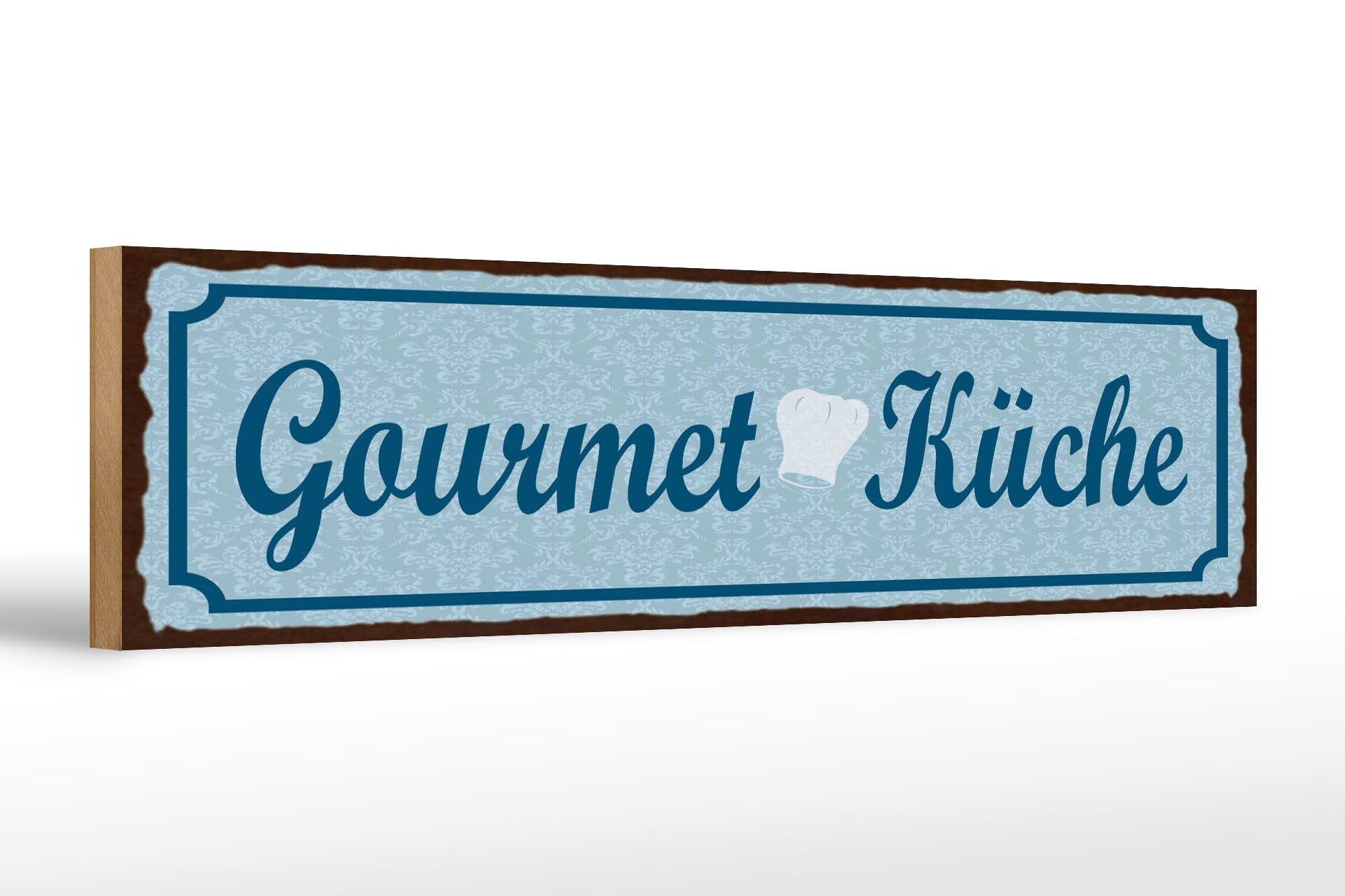 Cartello in legno nota 46x10 cm cartello decorativo cappello da chef da cucina gourmet