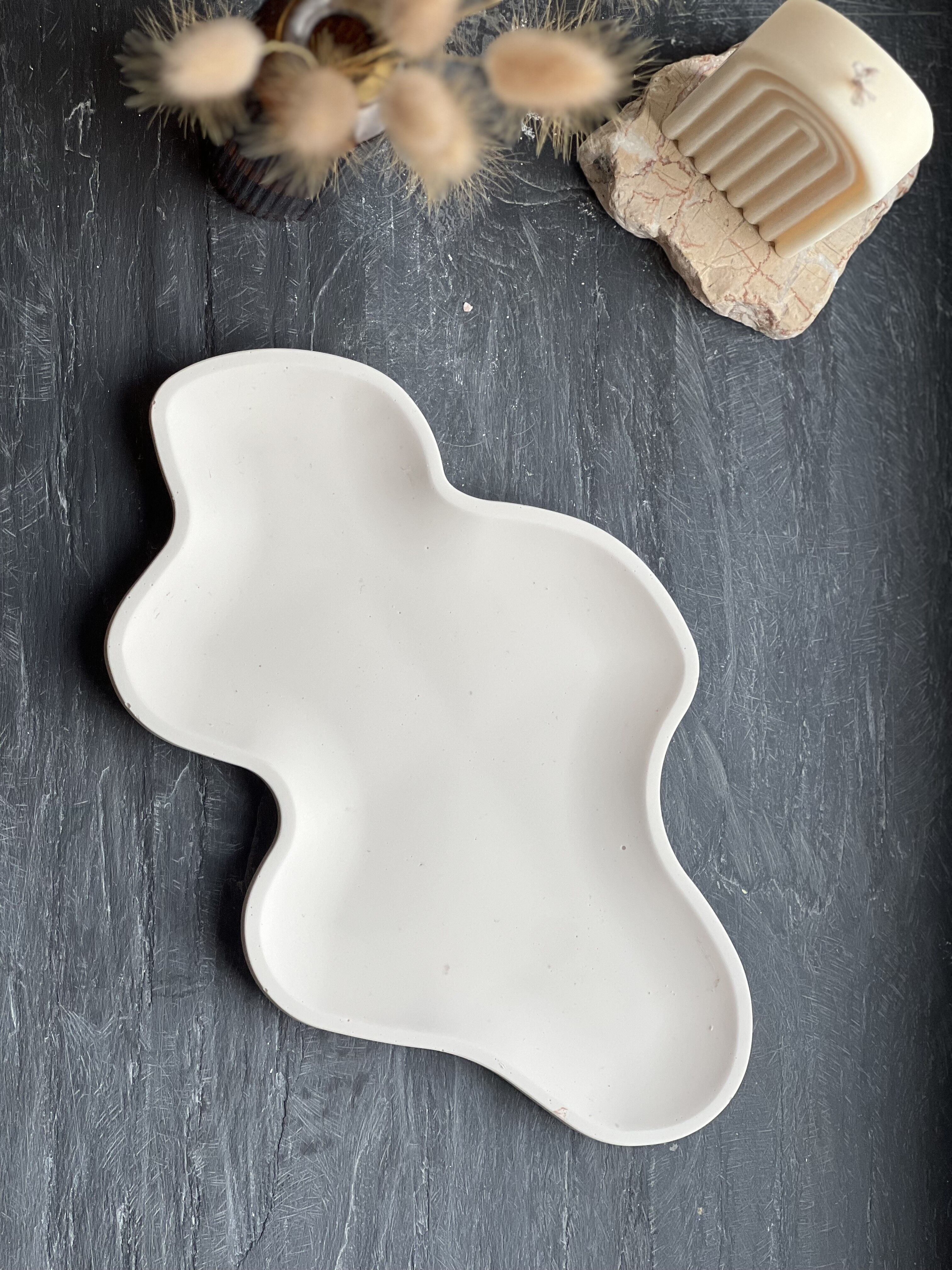 Decorazione Jesmonite - Vassoio nuvola