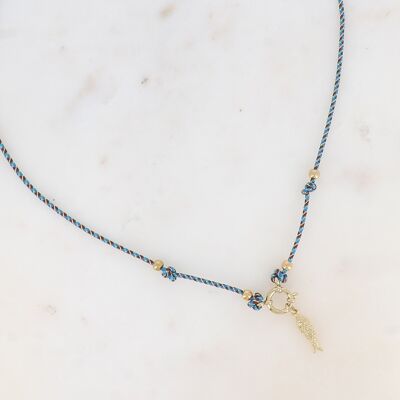 Collana con cordino - chiusura a boa e ciondolo a forma di pesce