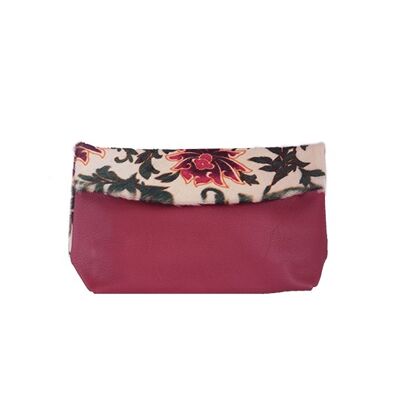 Large Folk & Raspberry Pouch