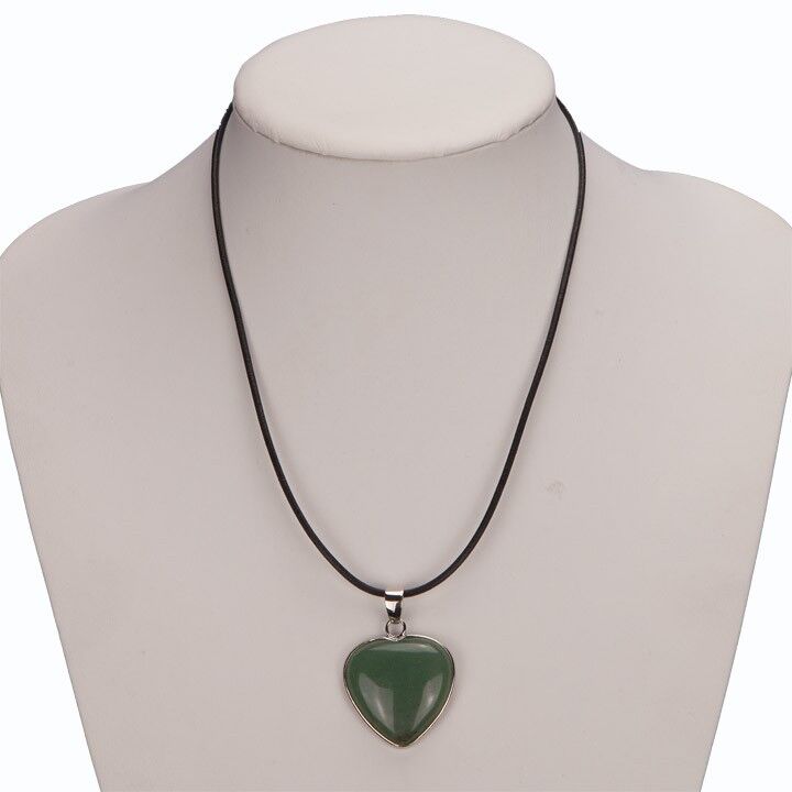 Collana a nastro Cuore, Avventurina verde