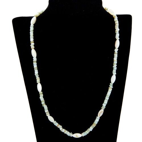 Elegante collana in madreperla amazzonite