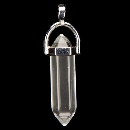 Pendant Pendulum, 40x8mm, Rock Crystal