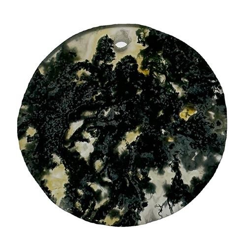 Ciondolo Albero Agata Disco, 27-30mm