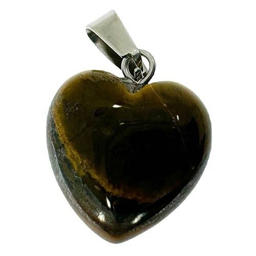Anhänger Herz, 17x7,5mm, Tigerauge