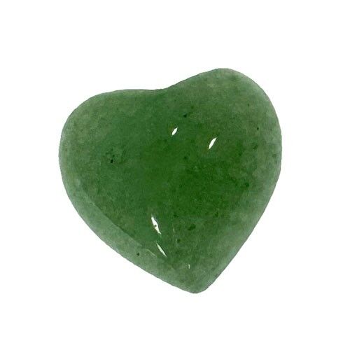Cabochon Cuore, Avventurina Verde, 10mm