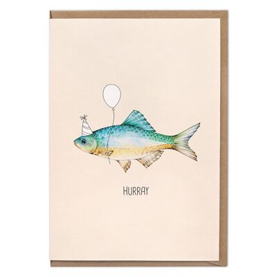 Carte pliante – Poisson en fête