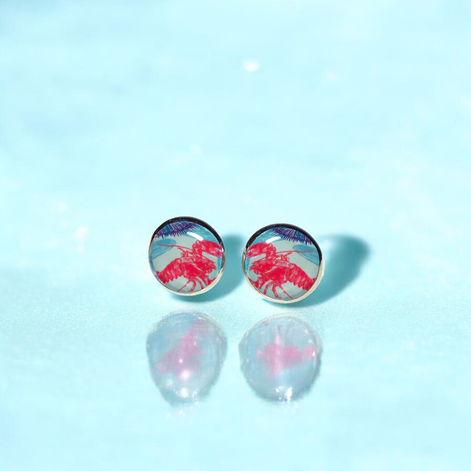Stud Earrings "Lobster" 10mm
