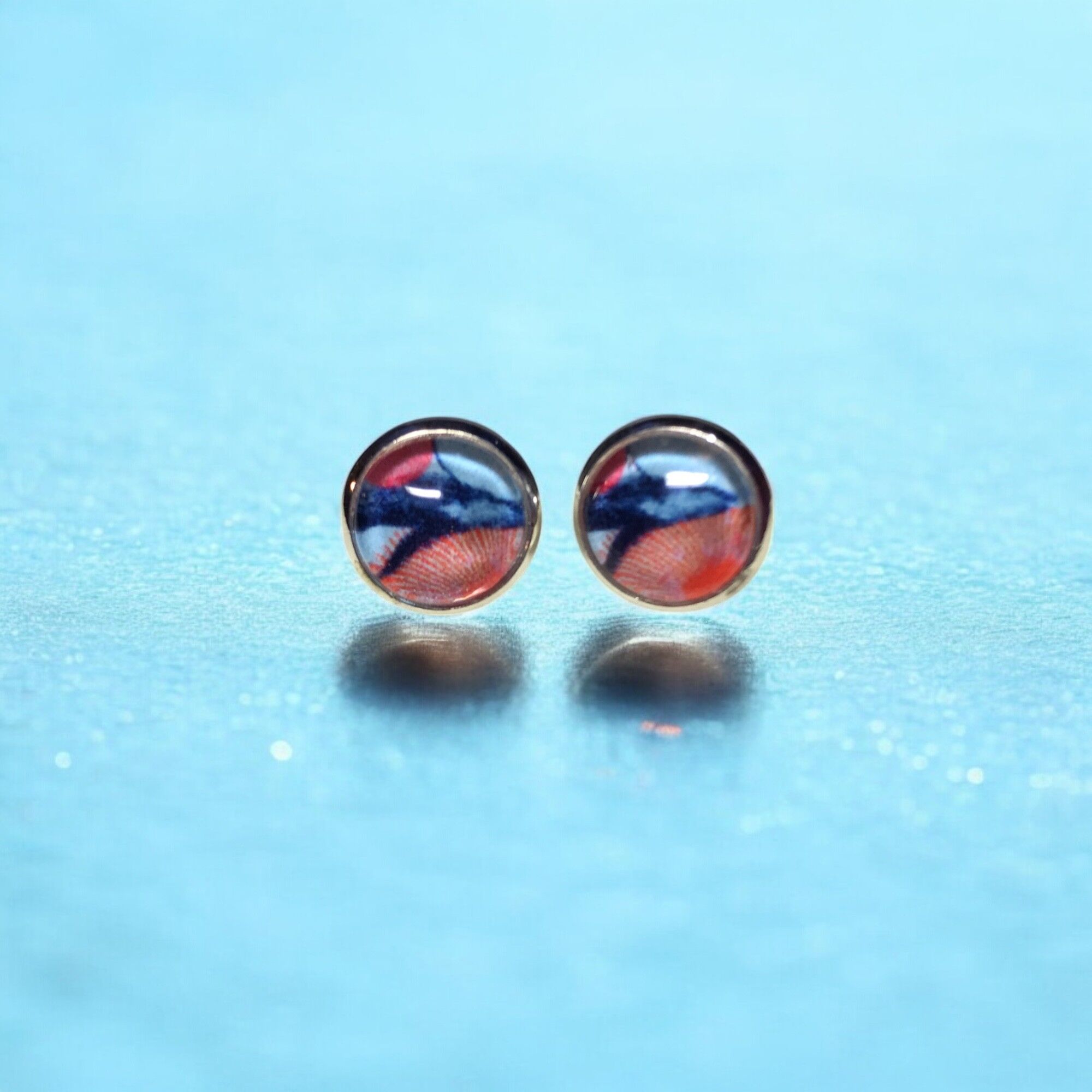 Orecchini a bottone "Balena" 10mm