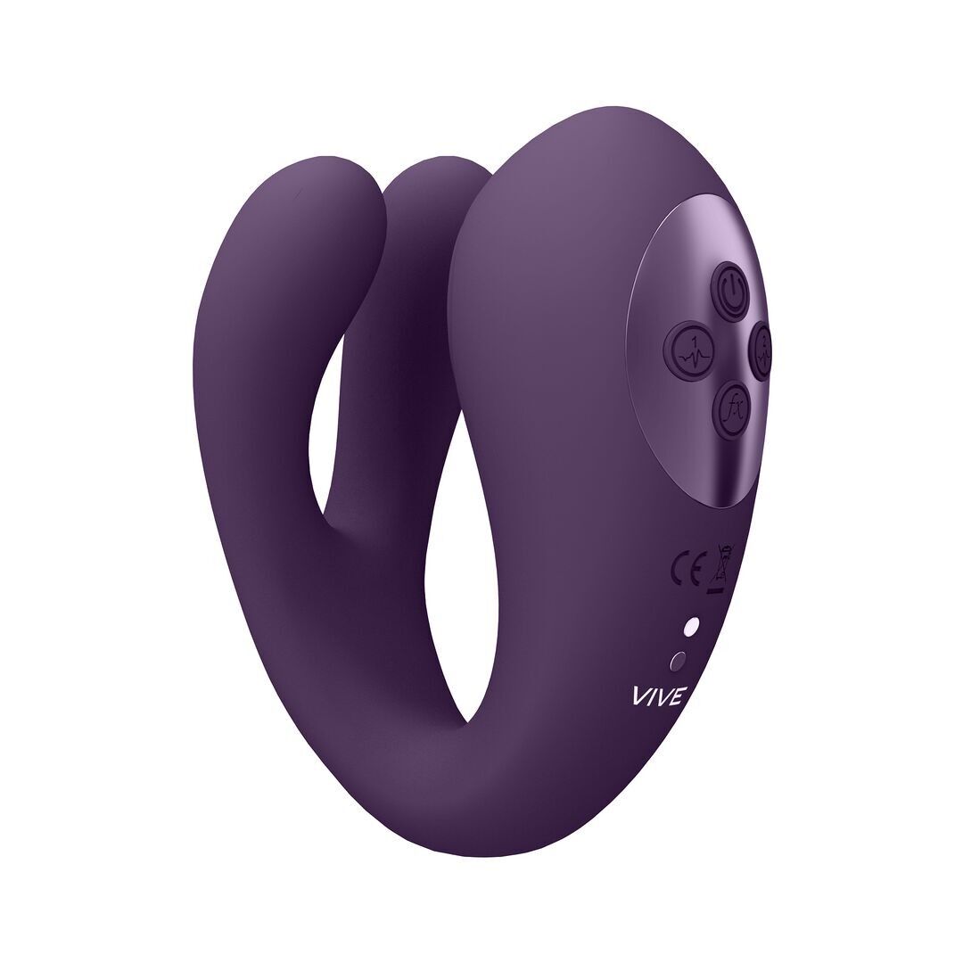 VIVE by Shots – Yoko – Triple-Action-Vibrator mit Doppelende und vibrierender Welle …