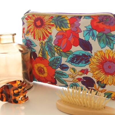 Pochette zippée Alna tournesol violet