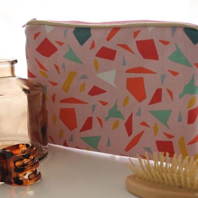 Bolsa con cremallera rosa terrazo de Alna