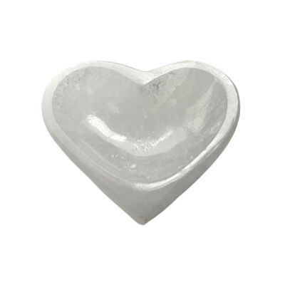 Ciotola in selenite, cuore, 6 cm