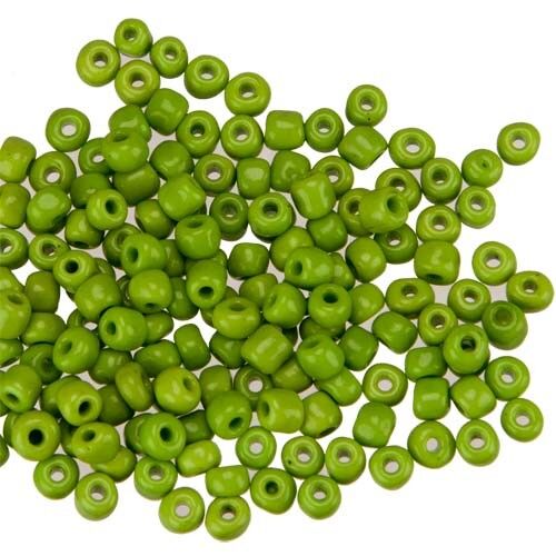 450g Rocailles 28, Vetro, 4mm, Verde Chiaro